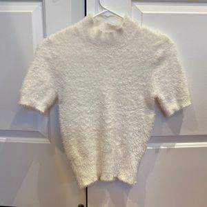 TWIK white furry shirt